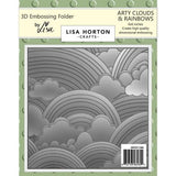 Lisa Horton Crafts 3D Embossing Folder 6"x6" Arty Clouds and Rainbows