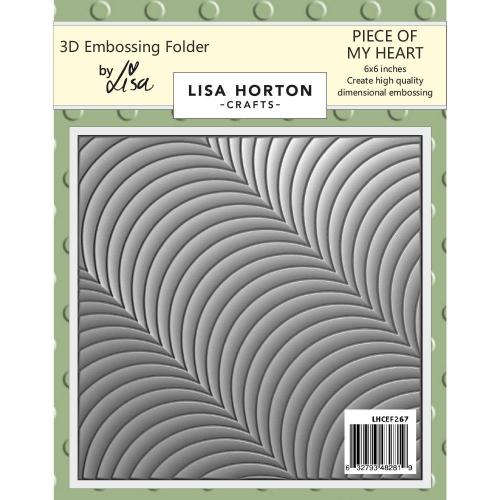 Lisa Horton Crafts 3D Embossing Folder 6"x6" Piece Of My Heart