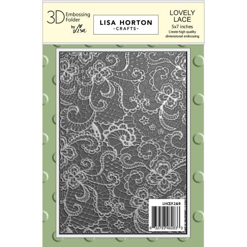 Lisa Horton Crafts 3D Embossing Folder 5"x7" Lovely Lace