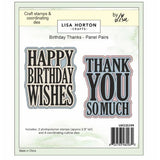 Lisa Horton Crafts Panel Pairs Stamps and Dies-Birthday/Thanks