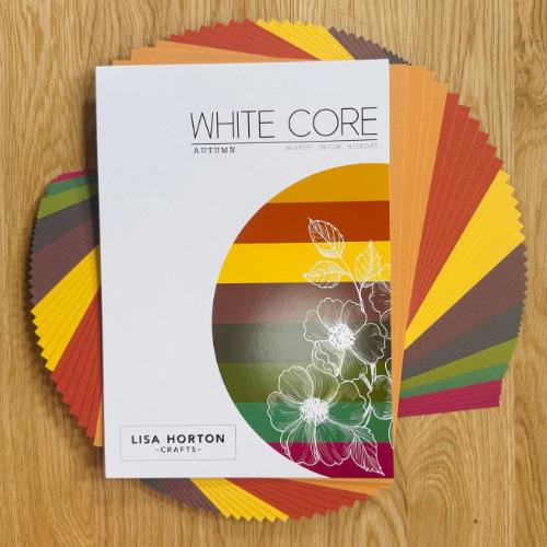 Lisa Horton Crafts 250gsm Cardstock 48/Pkg-White Core Autumn - Postage as per Actual