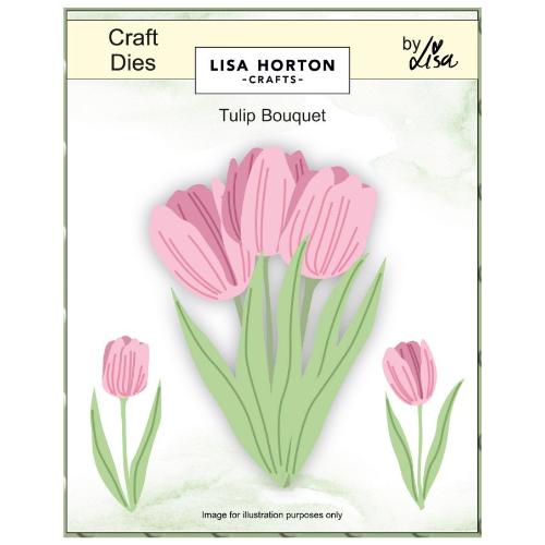 Lisa Horton Crafts Die Set-Tulip Bouquet Layered Florals