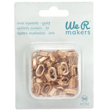 We R Crop-A-Dile Oval Eyelets-Gold 50pc