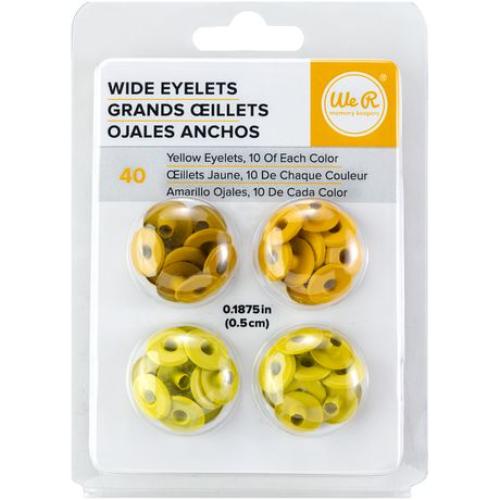 We R Eyelets Wide 40/Pkg-Yellow – Krafters Cart