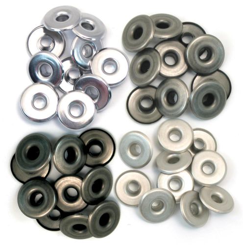 We R Eyelets Wide 40/Pkg Cool Metal