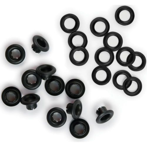 We R Eyelets & Washers Standard Black 70/Pkg