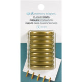 We R Memory Keepers Crop-A-Dile Power Punch Planner Discs 9/Pkg Gold