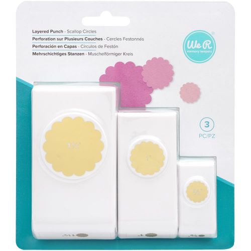We R Memory Keepers Layering Punches 3/Pkg Scallop Circles - Postage as per Actual