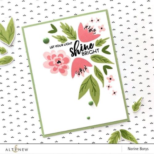 Altenew - Green Fields with Permanent Black Crisp Dye Ink Mini Cube Set