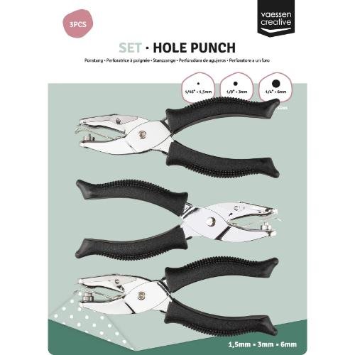 Vaessen Creative Hole Punch Set Circle 3pcs - Postage as per Actual