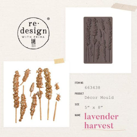 Re-Design with Prima Lavender Harvest 5x8 Inch Decor Mould