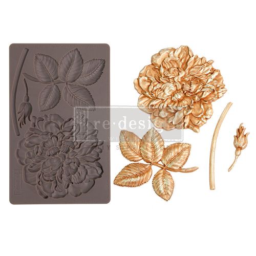 Re-Design with Prima Peony Suede 5x8 Inch Decor Mould