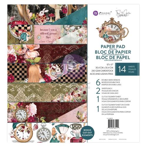 Prima Marketing Double-Sided Paper Pad 12"X12" 14/Pkg Lost In Wonderland - Postage as per Actual