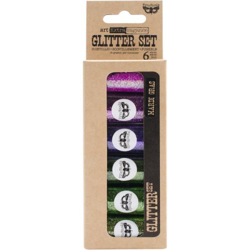 Finnabair Art Extravagance Glitter 6g 6/Pkg-Mardi Gras