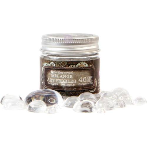 Finnabair Art Ingredients Melange Art Pebbles 46/Pkg Assorted Sizes