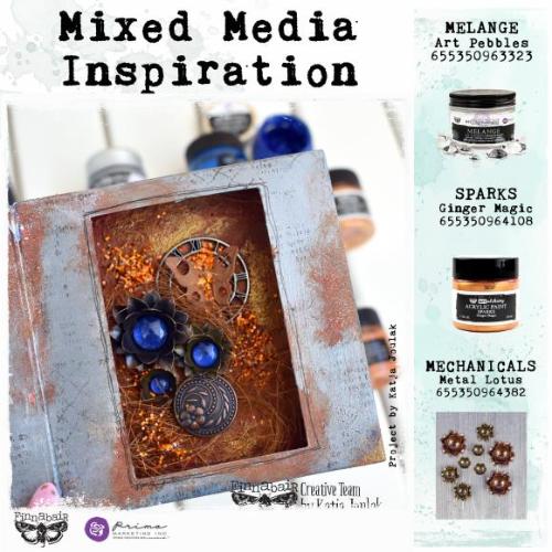 Finnabair Art Ingredients Melange Art Pebbles 46/Pkg Assorted Sizes