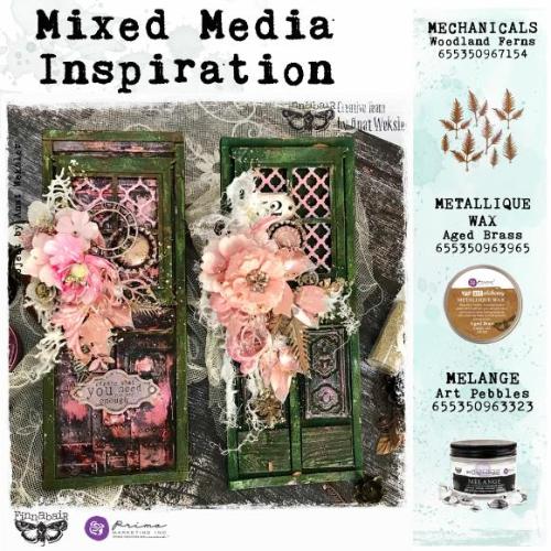 Finnabair Art Ingredients Melange Art Pebbles 46/Pkg Assorted Sizes