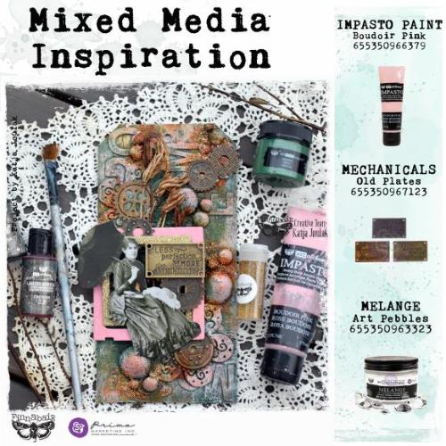 Finnabair Art Ingredients Melange Art Pebbles 46/Pkg Assorted Sizes
