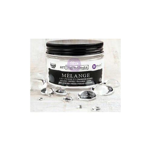 Finnabair Art Ingredients Melange Art Pebbles 46/Pkg Assorted Sizes