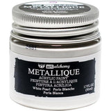 Finnabair Art Alchemy Acrylic Paint Metallique White Pearl