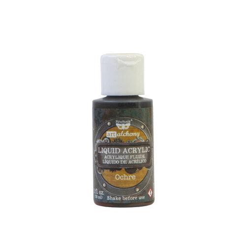 Finnabair Art Alchemy Liquid Acrylic Paint 1 Fluid Ounce Ochre