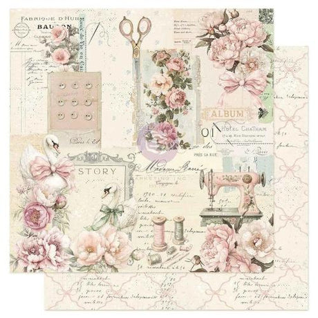 Prima Marketing - Buttons & Keepsakes Collection 8x8 Paper Pad