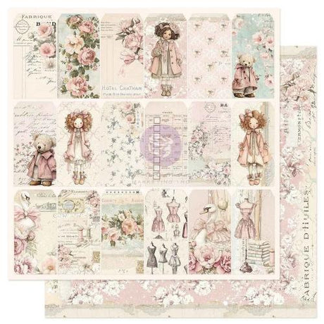 Prima Marketing - Buttons & Keepsakes Collection 8x8 Paper Pad