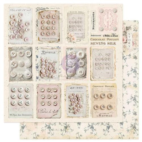Prima Marketing - Buttons & Keepsakes Collection 6x6 Paper Pad