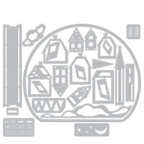 Sizzix Thinlits Die by Tim Holtz Snowglobe #2 (26pcs) (662421)
