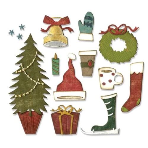 Sizzix Thinlits Die by Tim Holtz Festive Things (12pcs) (664191)