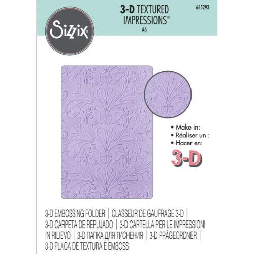 Sizzix 3-D Textured Impressions Embossing Folder - Art Nouveau