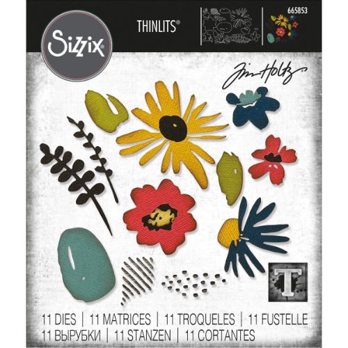 Sizzix Thinlits Die Set 11PK - Modern Floristry by Tim Holtz