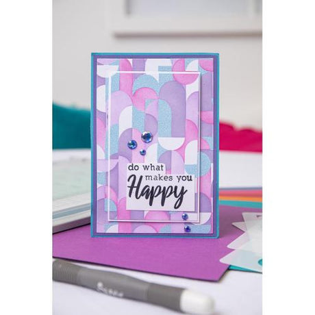 Sizzix A6 Layered Cosmopolitan Stencils By Stacey Park 4/Pkg Around The Block