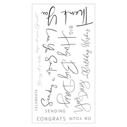 Sizzix Clear Stamps Set 14PK-  Daily Sentiments #2