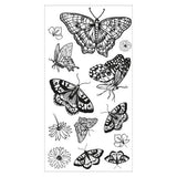 Sizzix Clear Stamp Set By Lisa Jones Nature Butterflies