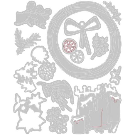 Sizzix Thinlits Die Set Vault Festive Wreath by Tim Holtz