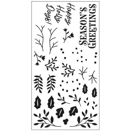 Sizzix Clear Stamps Set Happy Holly Days by Catherine Pooler