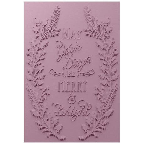 Sizzix 3D Textured Impressions by Jen Long Merry & Bright