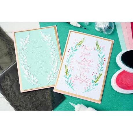 Sizzix 3D Textured Impressions by Jen Long Merry & Bright