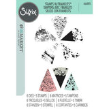 Sizzix A5 Clear Stamps W/Framelits Dies By 49 And Market Build-A-Burst Painterly