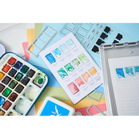 Sizzix Clear Stamps W/Framelits Dies By 49 And Market Painted Palettes