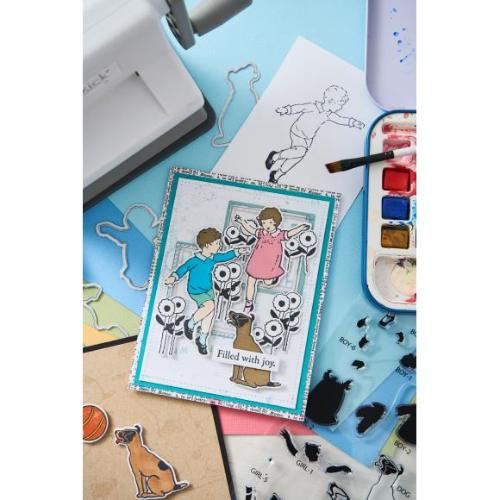 Sizzix A5 Clear Stamps W/Framelits Dies By 49 And Market Play Time