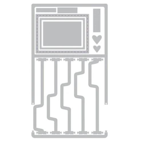 Sizzix - Thinlits 15pcs Die Set Snap and Swap File Folders by 49 and Market - Postage as per Actual