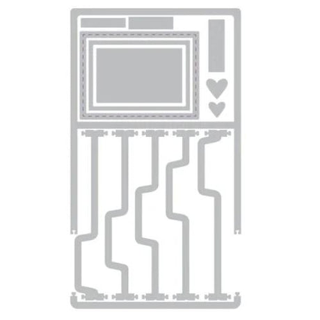 Sizzix - Thinlits 15pcs Die Set Snap and Swap File Folders by 49 and Market - Postage as per Actual