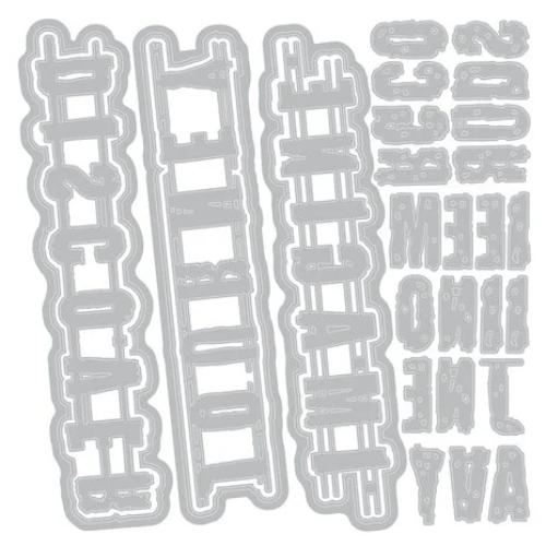 Sizzix Thinlits Die by Seth Apter Word Wafers #1 (28pcs) (666905)
