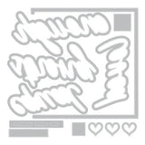 Sizzix Thinlits Die w/Stamps by 49 and Market A5 Affirmations (23+18pcs) (666944)