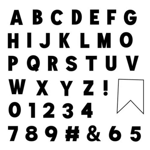 Sizzix Thinlits Die w/Stamps by 49 and Market Banner Bash (17+39pcs) (666945)