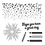 Sizzix Thinlits Die w/Stamps by 49 and Market Birthday Wishes (18+7pcs) (666946)