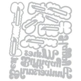 Sizzix Thinlits Die w/Stamps by 49 and Market Birthday Wishes (18+7pcs) (666946)