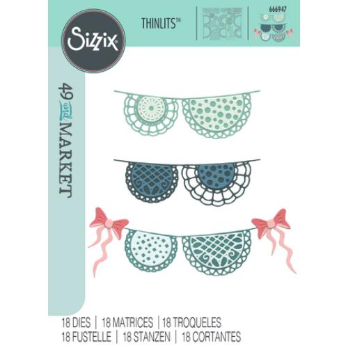 Sizzix Thinlits Die by 49 and Market Doily Banner (18pcs) (666947)